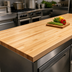 Thumbnail image #3 for Boos Block Blended Edge Grain Northern Hard Rock Maple Kitchen Countertop, 108 x 48 x 1-3/4 Inch, Varnique Finish, No Backsplash