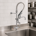Thumbnail image #3 for T&S Brass Mini Pre-Rinse Faucet Unit with Spray Valve and 8-Inch Swing Nozzle, Dual Temperature, Single-Hole Deck Mount
