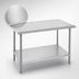 Thumbnail image #3 for Advance Tabco 60 x 24 Inch 16 Gauge 430 Stainless Steel Flat Top Work Table with Galvanized Undershelf