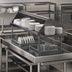 Thumbnail image #3 for John Boos Double-Sided Solid Stainless Steel Sorting Shelf for Soiled Dish Tables, 120 x 30-1/2 Inches