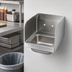 Thumbnail image #3 for BK Resources Space Saver Wall-Mount Stainless Steel Hand Sink with Dual Side Splashes, 9