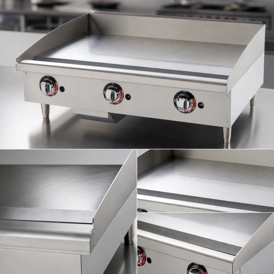 1-Inch Polished Steel Griddle Plate