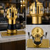 Thumbnail image #3 for Glastender Zeus 4-Faucet Glycol-Cooled Countertop Draft Dispensing Tower, Polished Brass Finish