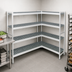 Thumbnail image #3 for Fermostock 4-Tier Corner Expansion Polymer Shelving Unit Kit, 35