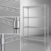 Thumbnail image #3 for Eagle Group 4-Tier Stationary Starter Wire Shelving Unit, 60 x 21 x 74 Inches, Stainless Steel Finish