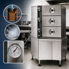 Thumbnail image #3 for Crown SC-2 Two-Compartment Full-Size Pressure Steamer with Cabinet Base