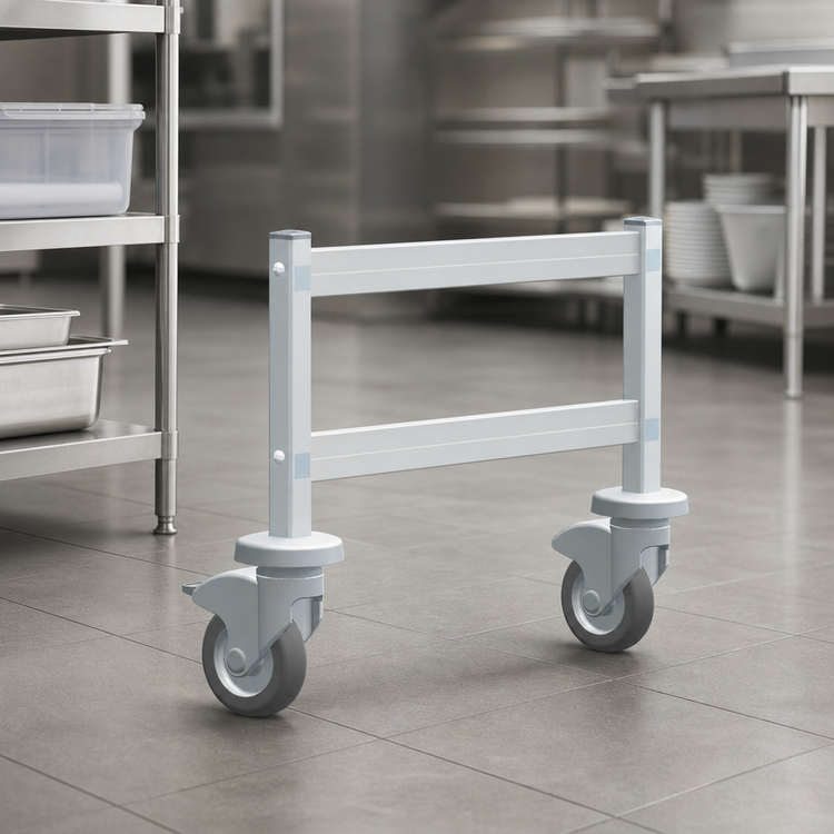 Product image #3 for Fermostock Mobile Dunnage Rack Upright, 12-Inch H x 22-Inch D, Deep Anodized Aluminum