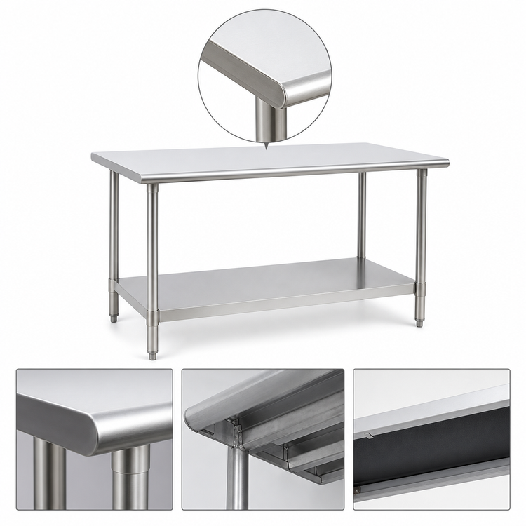 Product image #3 for Eagle Spec-Master 84-Inch x 30-Inch Stainless Steel Work Table with Adjustable Undershelf