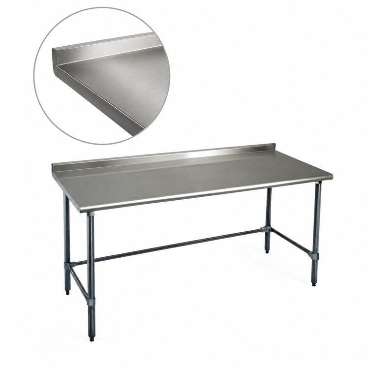 Product image #3 for Eagle Group BlendPort Budget Series Stainless Steel Work Table with 1-1/2 Inch Rear Upturn, 84 x 24 Inches