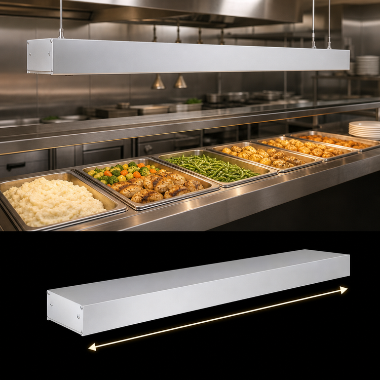 Product image #3 for Hatco Glo-Ray® GRAH-132 132-Inch Single Unlighted Infrared Strip Heater, Aluminum, 3.12 kW