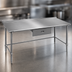 Thumbnail image #3 for Eagle Budget Series 60-Inch x 30-Inch 430 Stainless Steel Open-Base Work Table with 1-1/2-Inch Rear Up-Turn