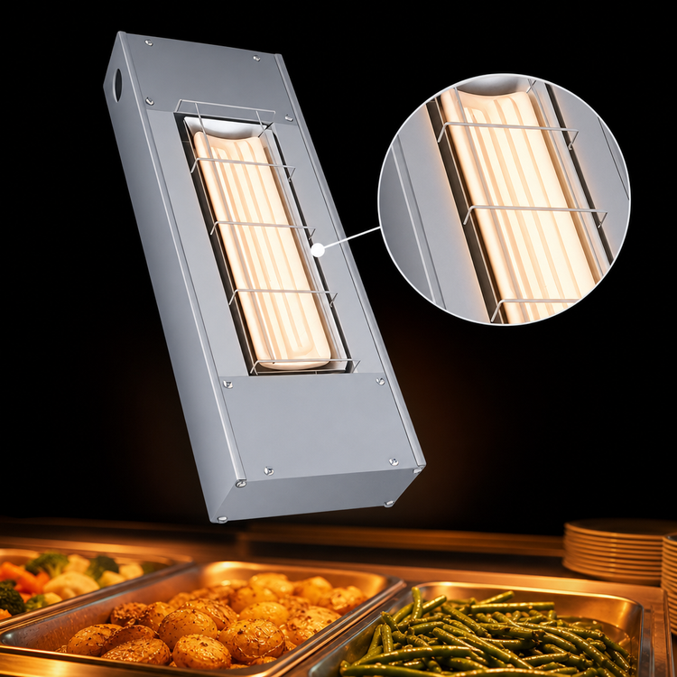 Product image #3 for Hatco Ultra-Glo 24-Inch 750-Watt High-Watt Unlighted Infrared Strip Heater with Aluminum Housing