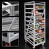 Thumbnail image #3 for Channel Manufacturing CSR-99M Mobile Full-Size Heavy-Duty Aluminum Can Rack for #5 and #10 Cans