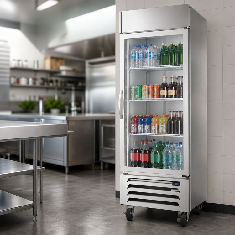 Product image #3 for Beverage-Air Horizon Series One-Section Reach-In Refrigerator with Right-Hinged Glass Door, 25.97 Cu. Ft.