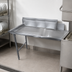 Thumbnail image #3 for Advance Tabco Special Value Series Left-Side Straight Dish Table with 10-1/2-Inch Backsplash, 60 x 30 Inches