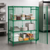 Thumbnail image #3 for Quantum Stationary Security Cage with 2 Intermediate Shelves, 36 x 21 x 63 Inches, Green Epoxy