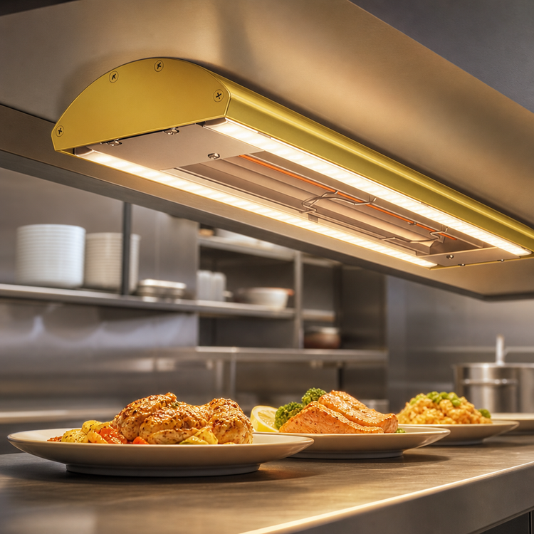 Product image #3 for Hatco Glo-Ray Curved Lighted Infrared Strip Heater, 48 Inch, 812 Watts
