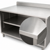 Thumbnail image #3 for BK Resources 48 x 30-Inch Stainless Steel Chef Table with Open Front Cabinet Base and 5-Inch Riser