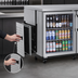 Thumbnail image #3 for Turbo Air Super Deluxe Two-Section Narrow Back Bar Cooler with 2 Glass Doors, 16.46 Cu. Ft., Self-Contained Side-Mount, 115V