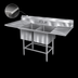 Thumbnail image #3 for Eagle Spec-Master FN Series Two-Compartment Stainless Steel Sink, 47