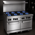 Thumbnail image #3 for Wolf Challenger XL C48SS-8B 48-Inch Gas Restaurant Range with 8 Open Burners and 2 Standard Ovens