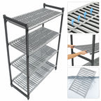 Thumbnail image #3 for Cambro Camshelving® Basics Plus CBU216072V4580 4-Tier Vented Polymer Shelving Unit, Stationary, 21 x 60 x 72 in, Brushed Graphite
