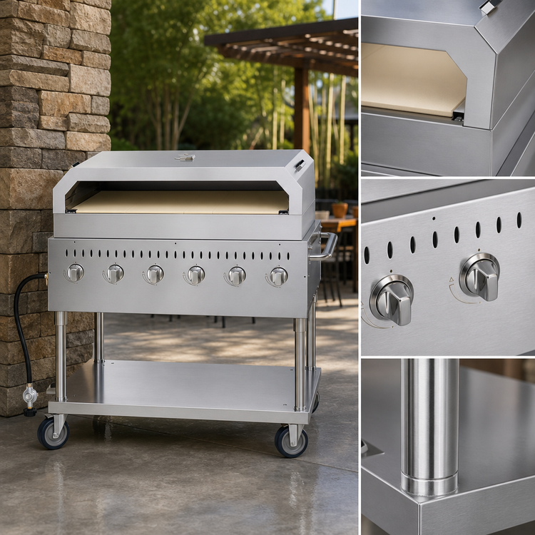 Product image #3 for KoolMore 48-Inch Commercial Outdoor Propane Gas Grill With Pizza Oven