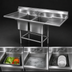 Thumbnail image #3 for Spec-Master FN Series Coved Corner Two-Compartment Sink with Right-Hand 36-Inch Drainboard