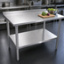Thumbnail image #3 for John Boos Stallion 30-Inch x 24-Inch Stainless Steel Work Table with 1-1/2-Inch Rear Up-Turn and Undershelf
