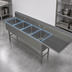 Thumbnail image #3 for John Boos Pro-Bowl 4-Compartment Floor Model Sink with Right Drainboard, 24 x 24 x 14 Inch Bowls