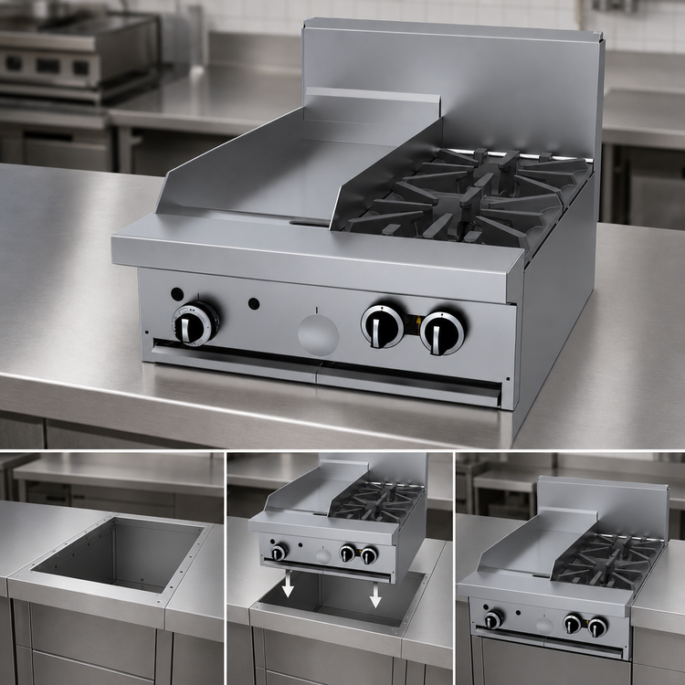 Product image #3 for Garland G Starfire Pro 24-Inch Commercial Gas Modular Top Restaurant Range with 2 Open Burners and 12-Inch Griddle