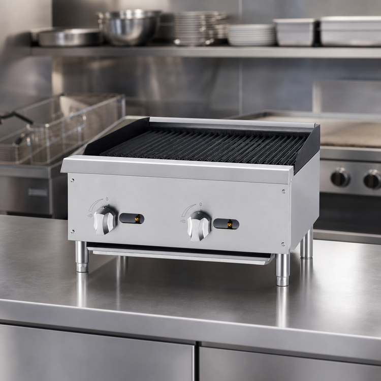 Product image #4 for 24-Inch Countertop Natural Gas Charbroiler with 35,000 BTU Burners
