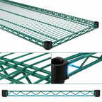 Thumbnail image #3 for Eagle Group EagleGard QA1860E Quad-Adjust Wire Shelf, 60 x 18 Inches, 600 lb Capacity, Blue Green Hybrid Epoxy Case of 2