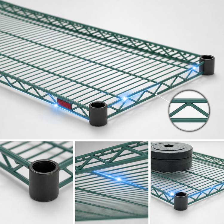 Product image #3 for EagleGard Quad-Adjust 60-Inch x 24-Inch Wire Shelf, 600 lb. Capacity