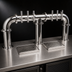 Thumbnail image #3 for Glastender Countertop Pipe Bridge Draft Dispensing Tower, 6 Faucets, Air-Cooled, Mirror Finish