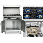 Thumbnail image #3 for Imperial (Middleby) Spec Series IHR-4-XB 36-Inch Heavy-Duty Stainless Steel Gas Range, 4 Open Burners, Open Cabinet Base