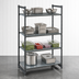 Thumbnail image #3 for Cambro Camshelving Basics Plus 4-Tier Stationary Starter Shelving Unit, 18 x 60 x 64 Inches, 3 Vented + 1 Solid Shelf, Brushed Graphite