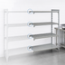 Thumbnail image #4 for Camshelving Premium 4-Tier Polymer Add-On Shelving Unit, 21 x 42 x 72 Inches, Vented and Solid, Speckled Gray