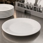 Thumbnail image #4 for CFS Brands Sierrus™ 3301202 9-Inch White Wide Rim Melamine Dinner Plate Case of 24