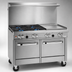 Thumbnail image #3 for Southbend Ultimate 48-Inch Gas Restaurant Range with 4 Star/Sauté Burners, Right 24-Inch Griddle, Convection Oven, and Cabinet Base