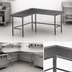 Thumbnail image #3 for John Boos L-Shaped Stainless Steel Corner Work Table with 1-1/2-Inch Rear Up-Turn