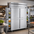 Thumbnail image #3 for Beverage-Air P-Series Two-Section Pass-Thru Reach-In Refrigerator with 8 Solid Half Doors, 48.33 Cu. Ft., Top-Mounted Self-Contained Refrigeration