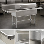 Thumbnail image #3 for Eagle Group BlendPort® BPS-1818-1-18L-FC 16-Gauge 304 Stainless Steel 1-Compartment Sink, 18" x 18" Bowl, Left Drainboard, 14" Deep