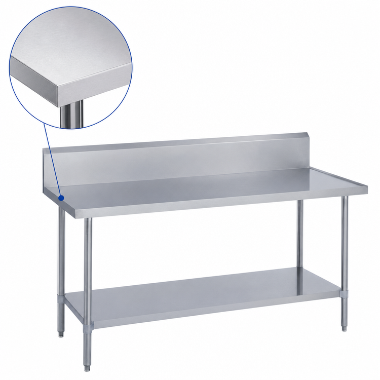 Product image #3 for Duke 314S-2448-10R Stainless Steel Work Table with 10-Inch Riser and Undershelf, 24 x 48 Inches