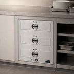 Thumbnail image #4 for Toastmaster (Middleby) 3C80AT09 3-Drawer Built-In Drawer Warmer with Thermostatic Controls, Stainless Steel Exterior, 12 x 20 x 5-Inch Pan Capacity