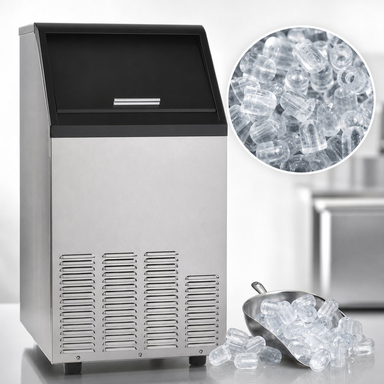 Product image #3 for Maxx Ice Bullet Ice Machine With Bin, 75 lb. per Day, 25 lb. Storage, Air-Cooled, Stainless Steel