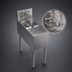 Thumbnail image #3 for Krowne Royal Series Stainless Steel 12-Inch Wide x 24-Inch Deep Underbar Speed Unit with Sink Bowl and Glass Rinser