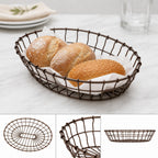 Thumbnail image #3 for American Metalcraft WBB11 Oval Bronze Wire Serving Basket, 11 x 8 x 2-1/2 Inches Case of 48