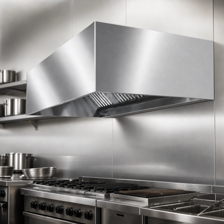 Product image #3 for SpecAir HEB96-72 72" Wall Type Exhaust-Only Commercial Kitchen Hood