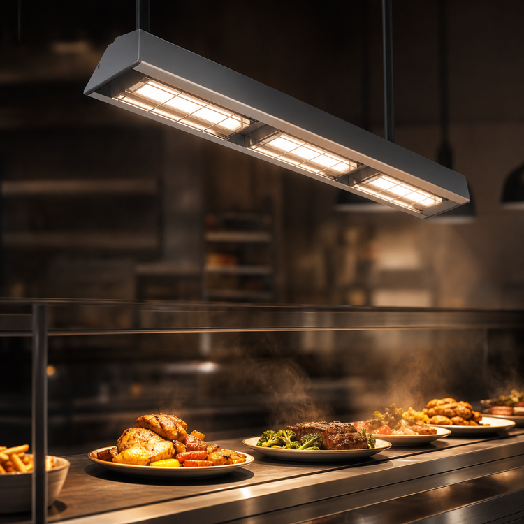 Product image #3 for Hatco Ultra-Glo 18-Inch Lighted Double Ceramic Infrared Strip Heater with Aluminum Housing